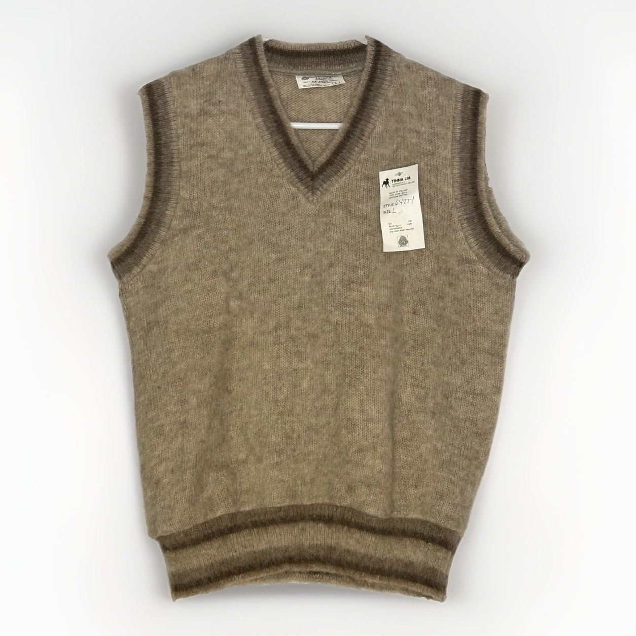 Vintage Konny Imports Icelandic Wool Sweater Vest Womens Sz Large Made Iceland